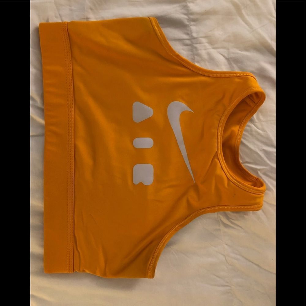 Nike training air swoosh bra orange